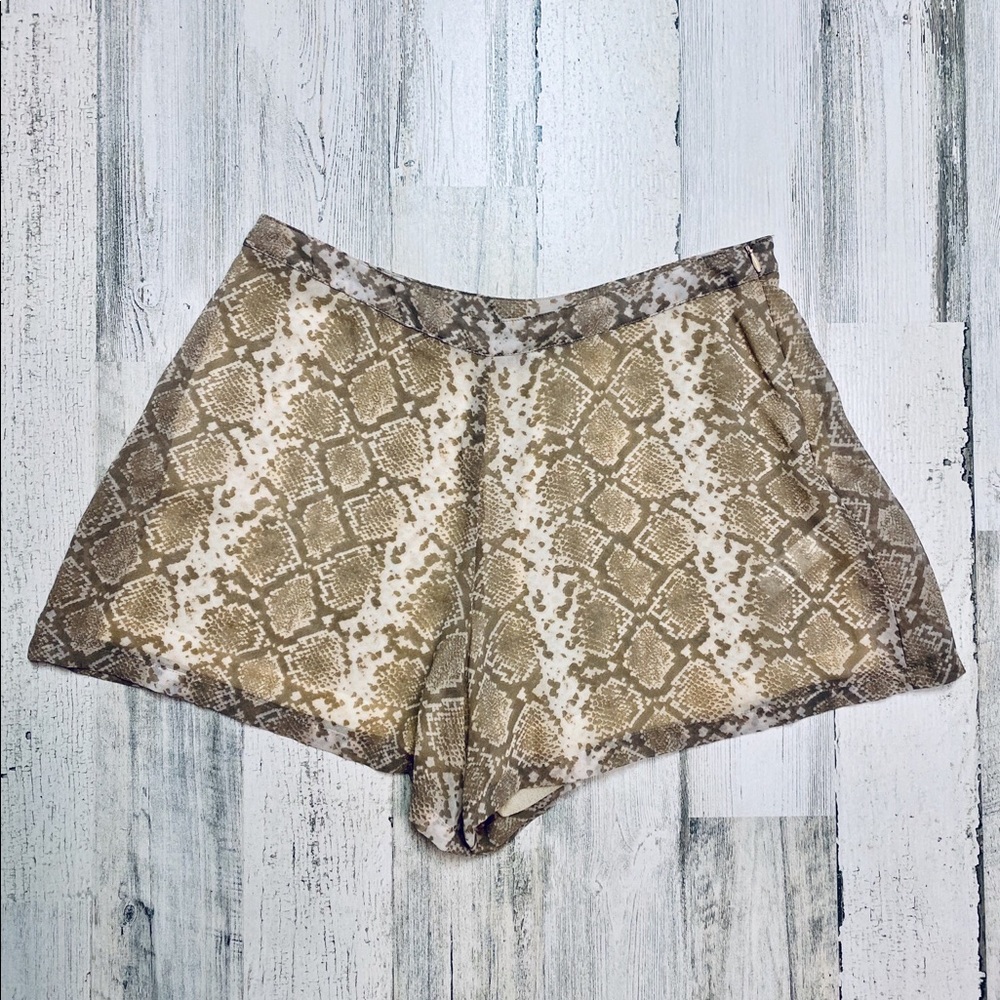 David Bitton Snake Pattern Shorts